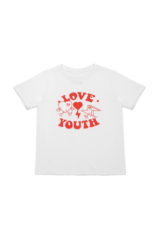 Love & Youth- White Kids T-shirt