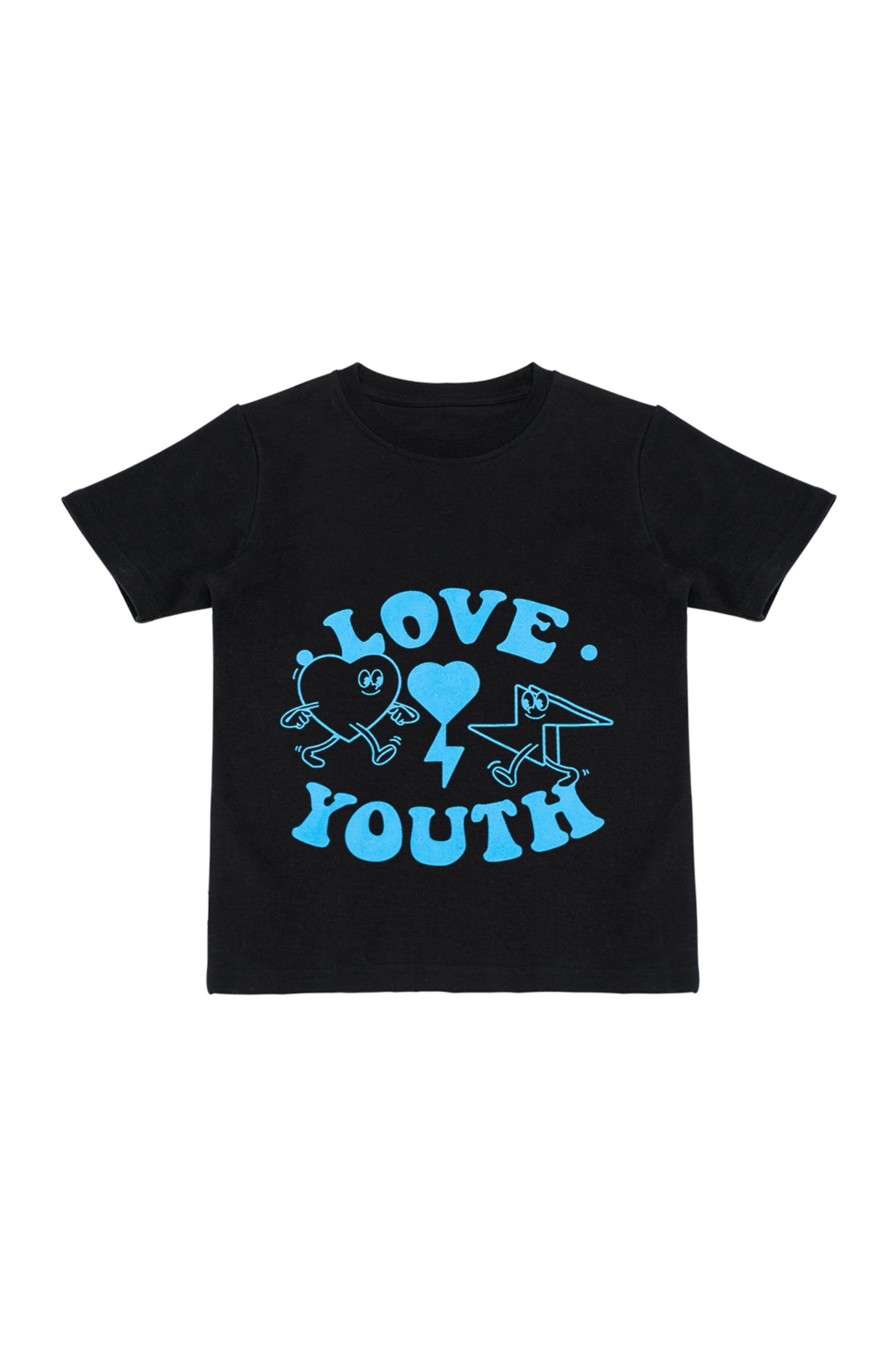 Love & Youth- Black Kids T-shirt