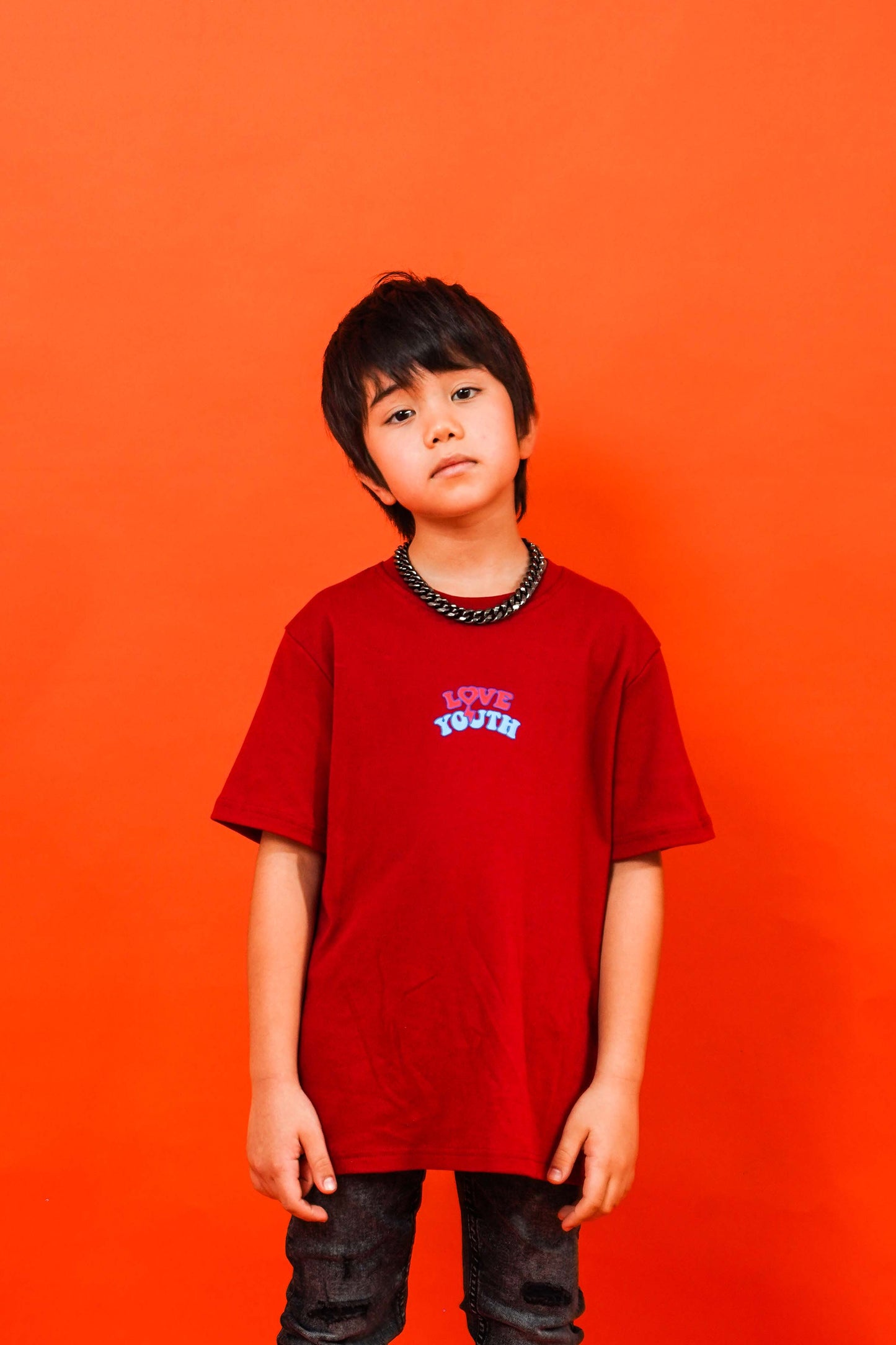 Love & Youth- Red Kids T-shirt